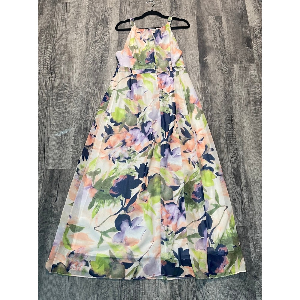 ModCloth Womens XL Sleeveless Watercolor Floral Maxi Dress Pastel‎ Romantic - Picture 6 of 8